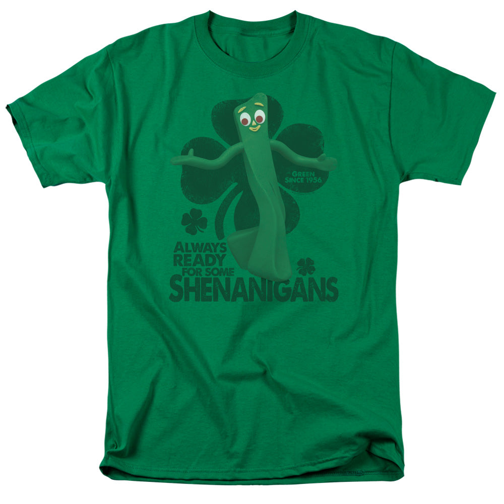 Gumby Shenanigans Mens T Shirt Kelly Green