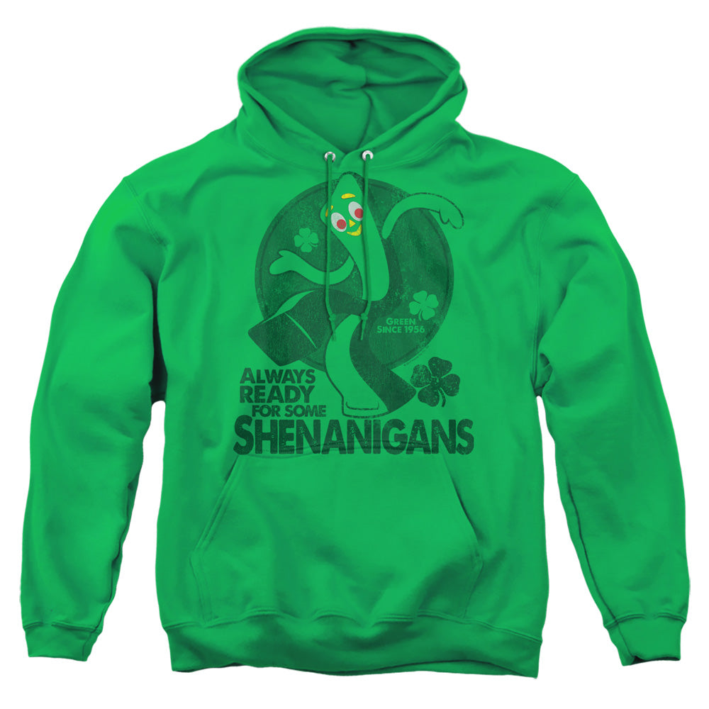 Gumby More Shenanigans Mens Hoodie Kelly Green