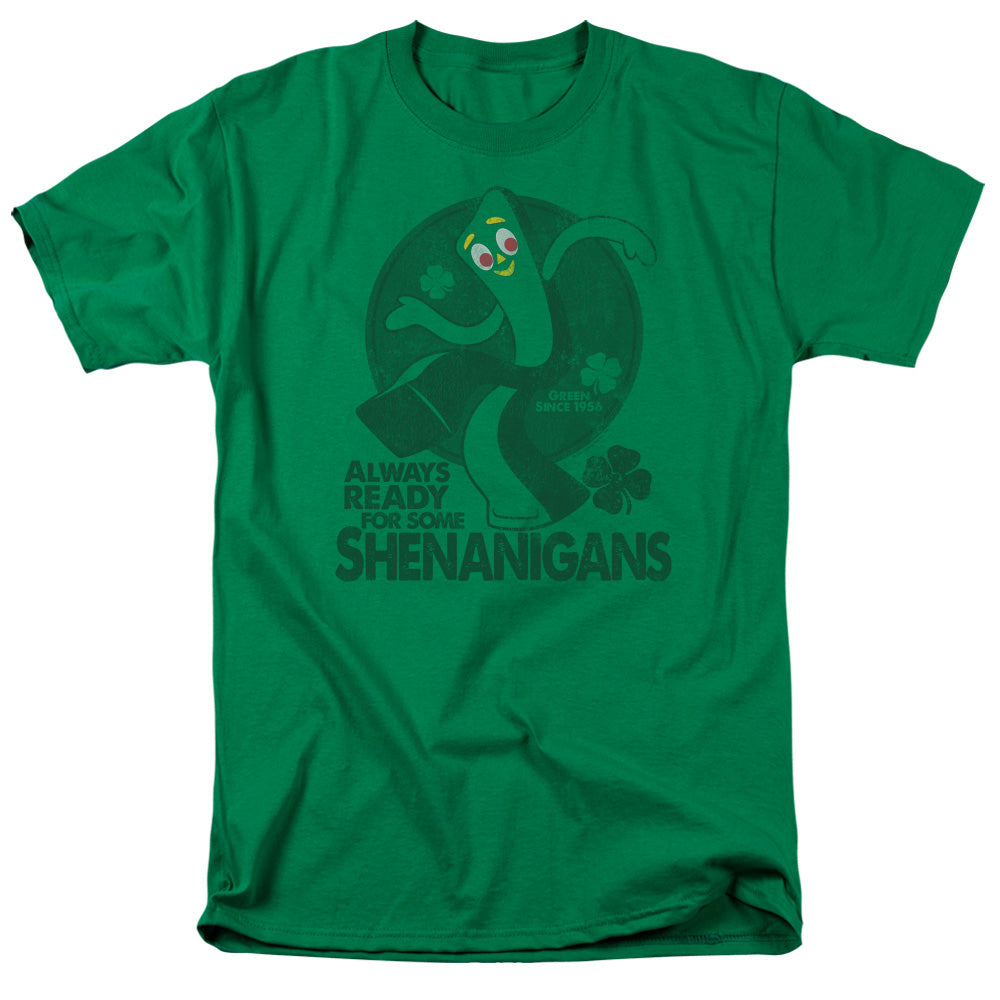 Gumby More Shenanigans Mens T Shirt Kelly Green