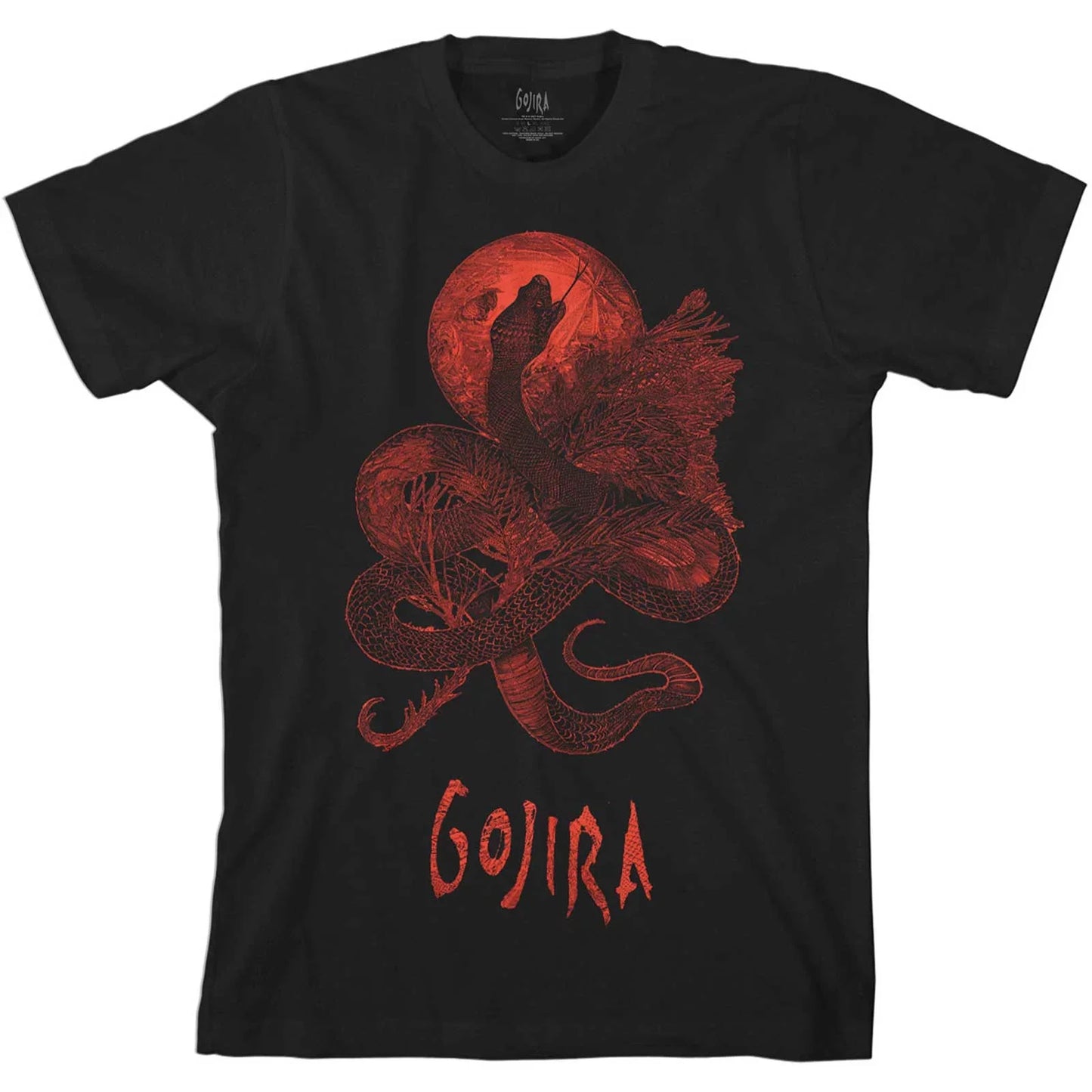 Gojira Logo Officially Licensed Whale / Serpent Mens T Shirt Black