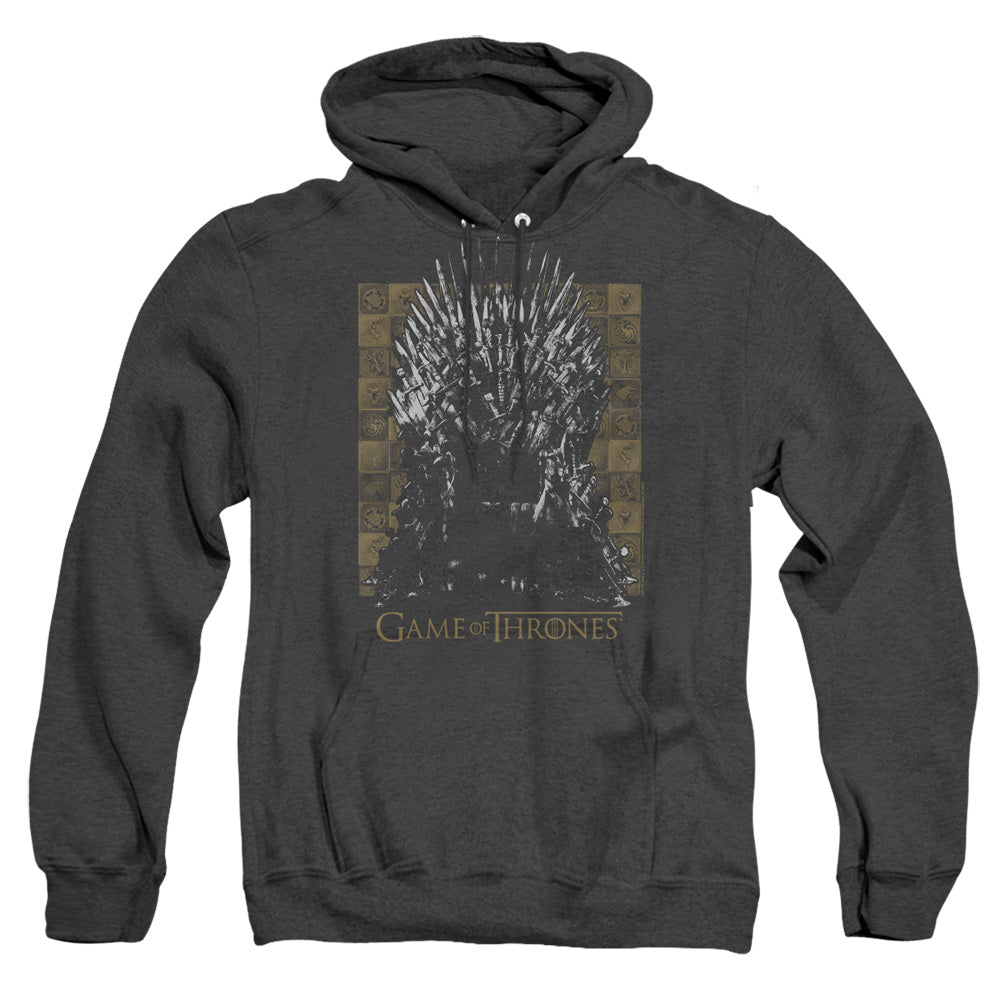 Game Of Thrones Iron Throne Heather Mens Hoodie Black