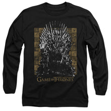 Load image into Gallery viewer, Game Of Thrones Iron Throne Mens Long Sleeve Shirt Black Officially Licensed
