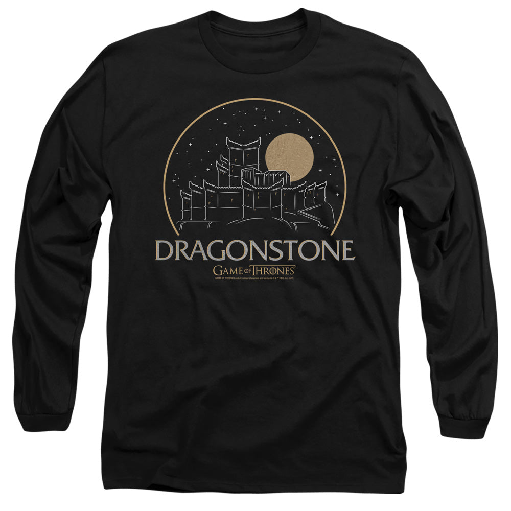 Game Of Thrones Dragonstone Mens Long Sleeve Shirt Black Officially Licensed