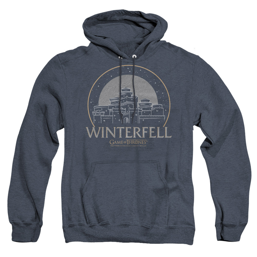 Game Of Thrones Winterfell Heather Mens Hoodie Navy