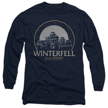 Load image into Gallery viewer, Game Of Thrones Winterfell Mens Long Sleeve Shirt Navy Officially Licensed

