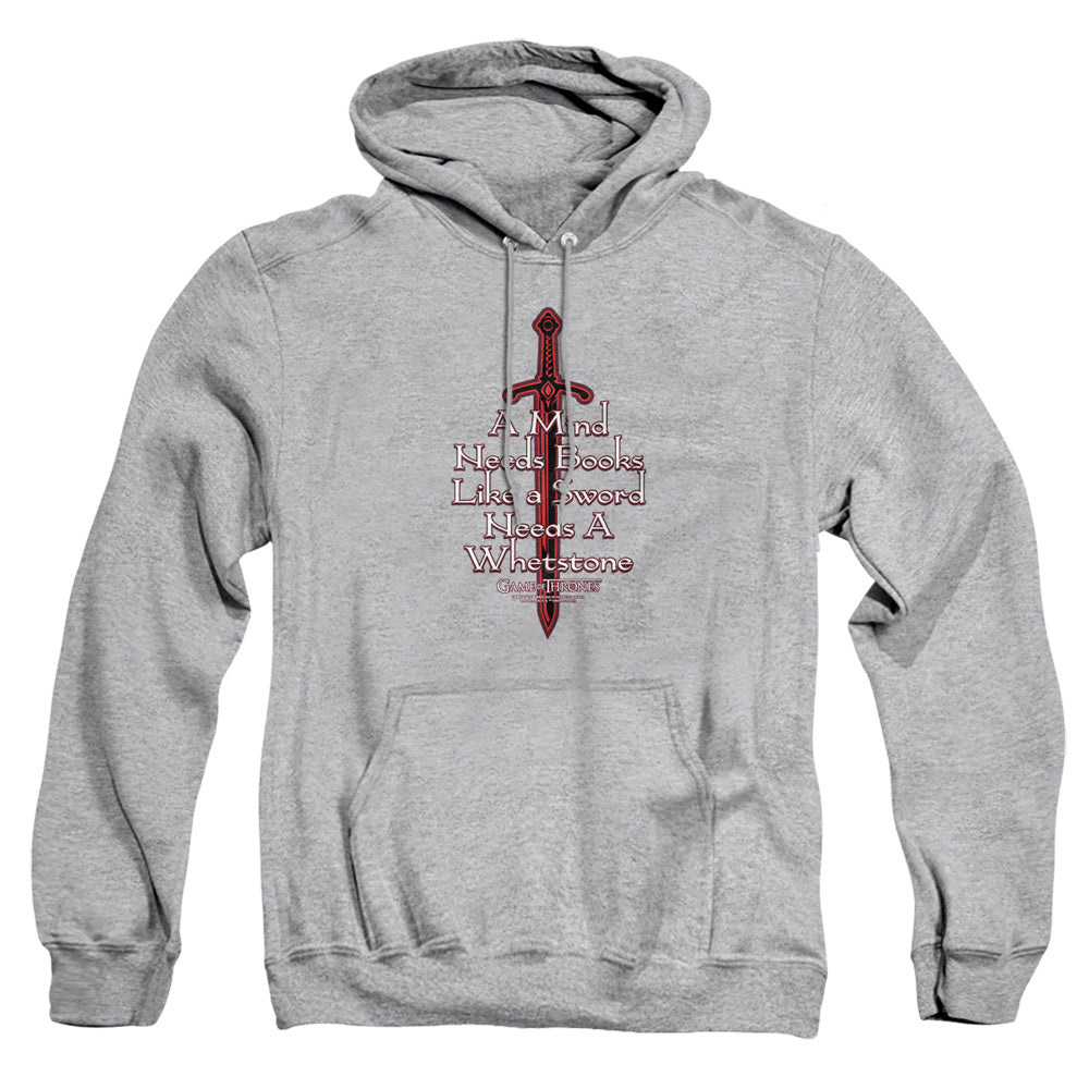 Game Of Thrones The Mind Needs Books Mens Hoodie Athletic Heather