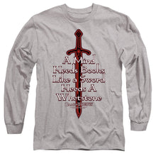 Load image into Gallery viewer, Game Of Thrones The Mind Needs Books Mens Long Sleeve Shirt Athletic Heather Officially Licensed
