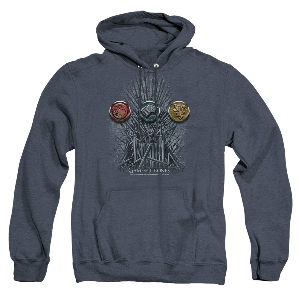 Game Of Thrones For The Throne Sigils Heather Mens Hoodie Navy