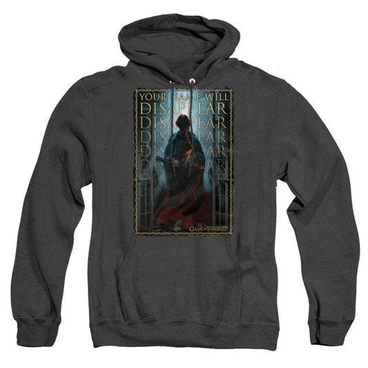 Game Of Thrones Your Name Will Disappear Heather Mens Hoodie Black