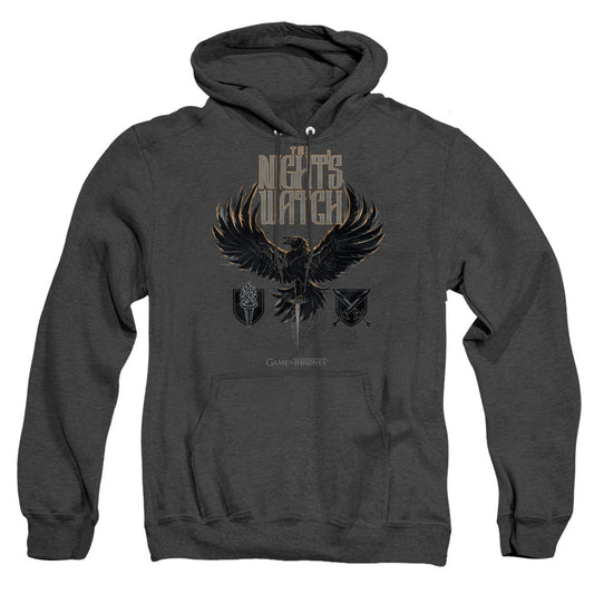 Game Of Thrones The Nights Watch Heather Mens Hoodie Black