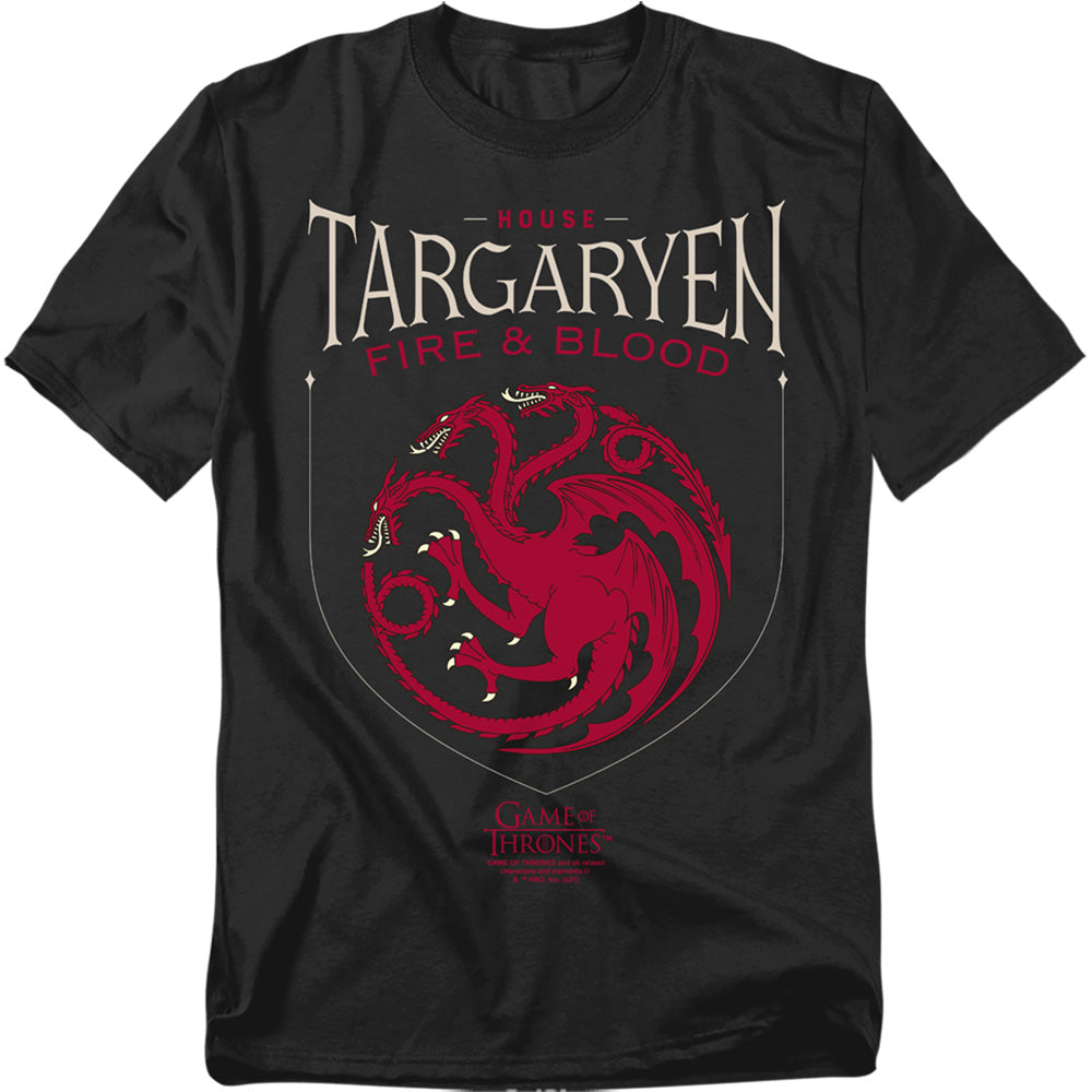 Game Of Thrones House Targaryen Sigil Mens T Shirt Black