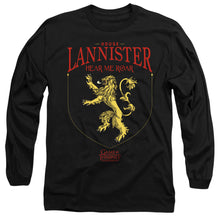 Load image into Gallery viewer, Game Of Thrones House Lannister Sigil Mens Long Sleeve Shirt Black Officially Licensed

