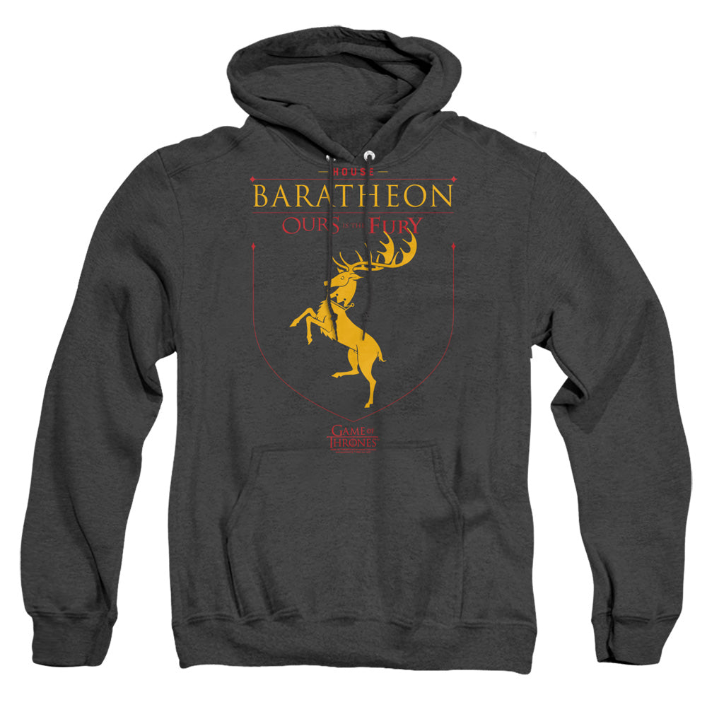 Game Of Thrones House Baratheon Sigil Heather Mens Hoodie Black