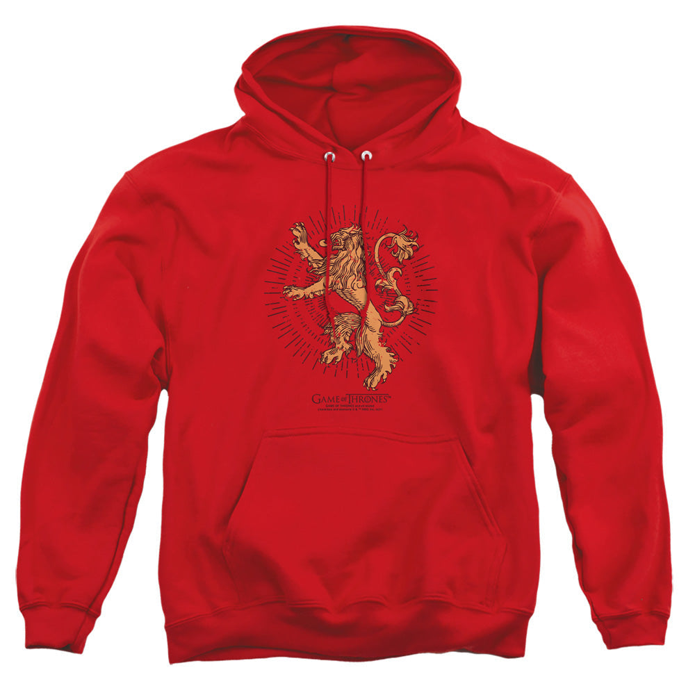 Game Of Thrones Lannister Burst Sigil Mens Hoodie Red