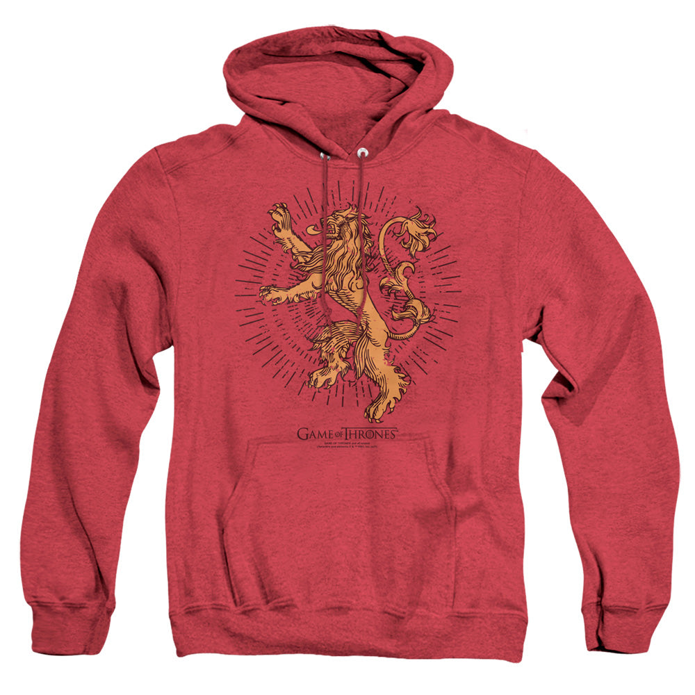 Game Of Thrones Lannister Burst Sigil Heather Mens Hoodie Red