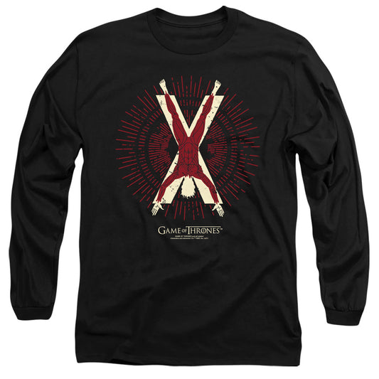 Game Of Thrones Bolton Burst Sigil Mens Long Sleeve Shirt Black Officially Licensed