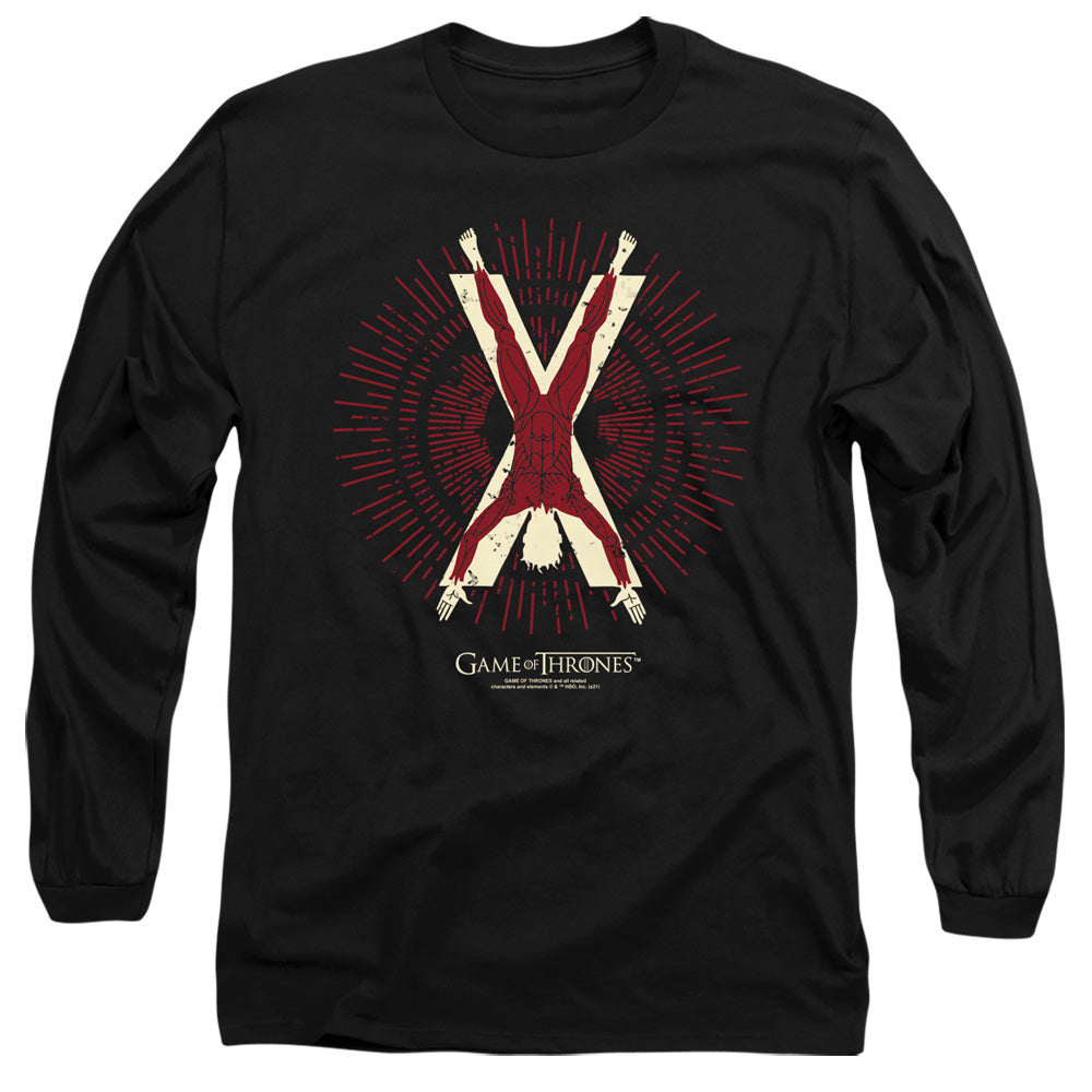 Game Of Thrones Bolton Burst Sigil Mens Long Sleeve Shirt Black Officially Licensed
