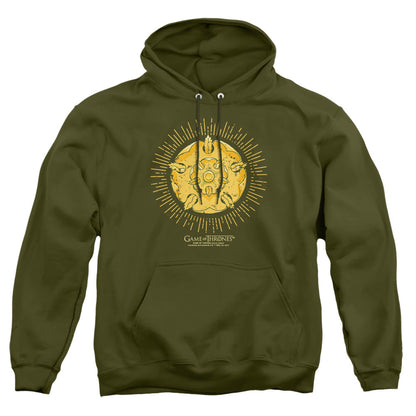 Game Of Thrones Tyrell Burst Logo Mens Hoodie Military Green