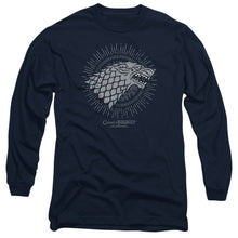 Load image into Gallery viewer, Game Of Thrones Stark Burst Sigils Mens Long Sleeve Shirt Navy Officially Licensed
