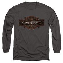 Load image into Gallery viewer, Game Of Thrones Title Sequence Logo Mens Long Sleeve Shirt Charcoal Officially Licensed
