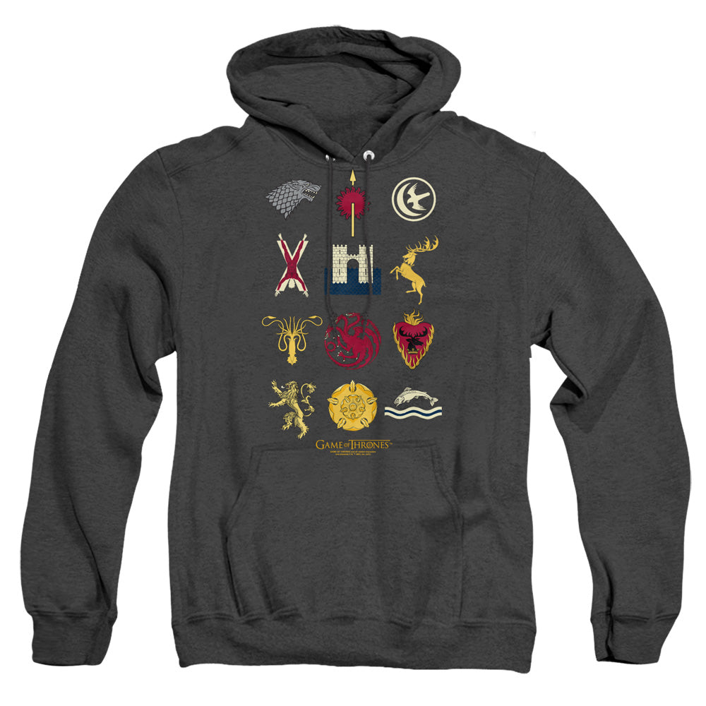Game Of Thrones House Sigils Heather Mens Hoodie Black
