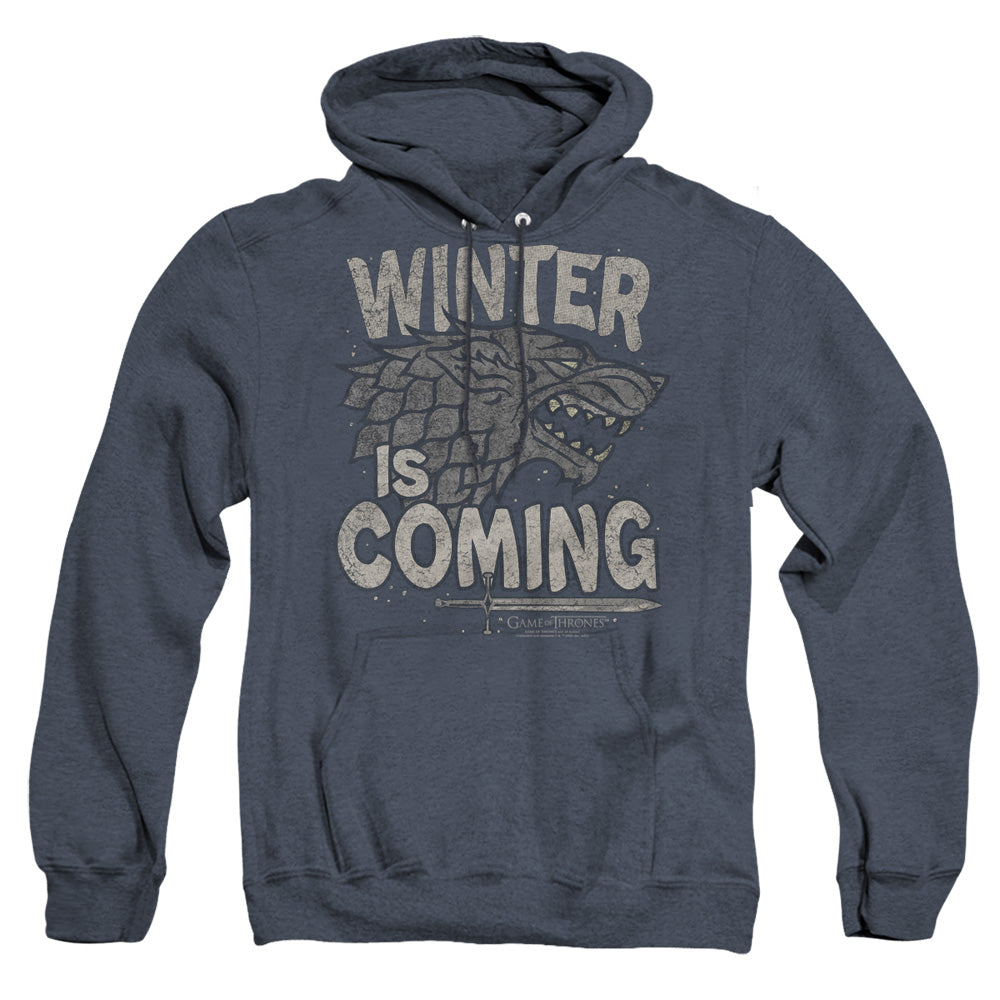 Game Of Thrones Winter Is Coming Heather Mens Hoodie Navy