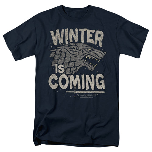 Game Of Thrones Winter Is Coming Mens T Shirt Navy