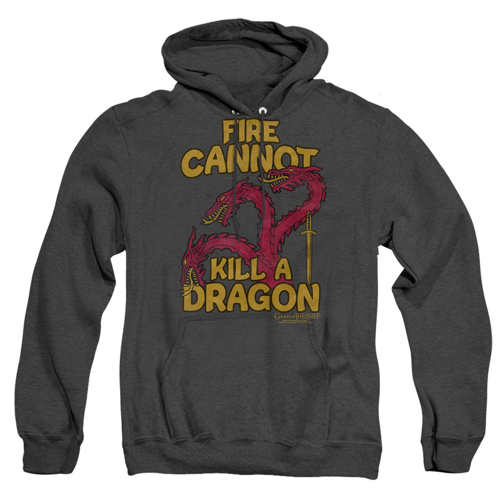 Game Of Thrones Dragons With Fire Heather Mens Hoodie Black