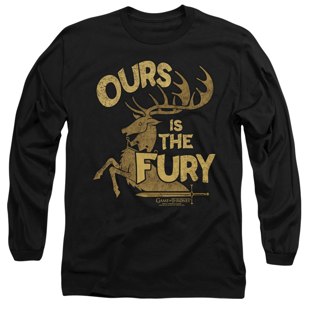 Game Of Thrones Fury Mens Long Sleeve Shirt Black Officially Licensed