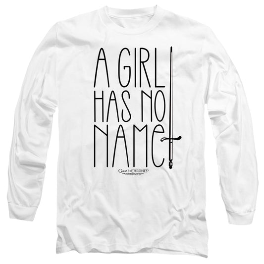 Game Of Thrones No Name Mens Long Sleeve Shirt White Officially Licensed