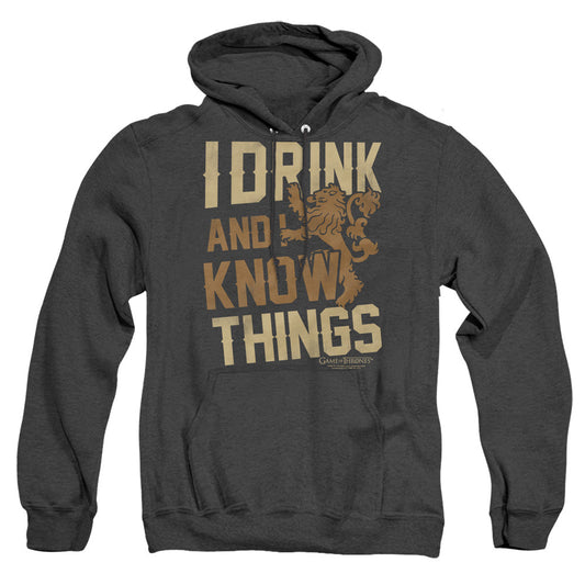 Game Of Thrones Know Things Heather Mens Hoodie Black