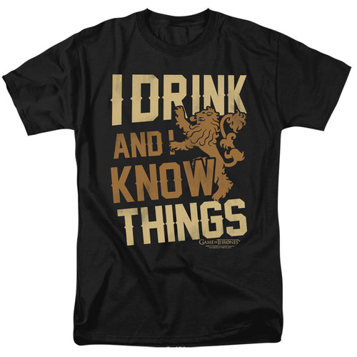 Game Of Thrones Know Things Mens T Shirt Black