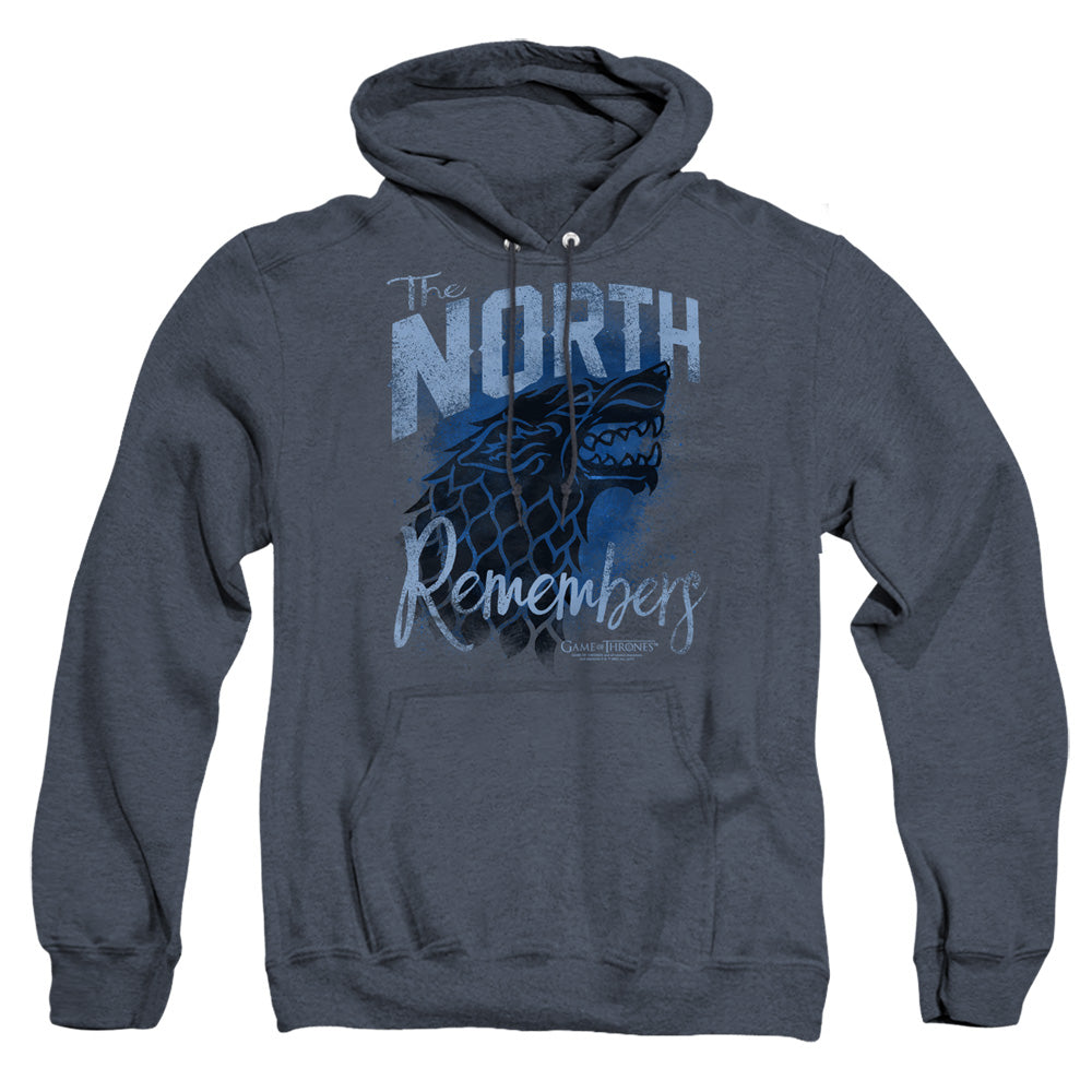 Game Of Thrones The North Remembers Heather Mens Hoodie Navy