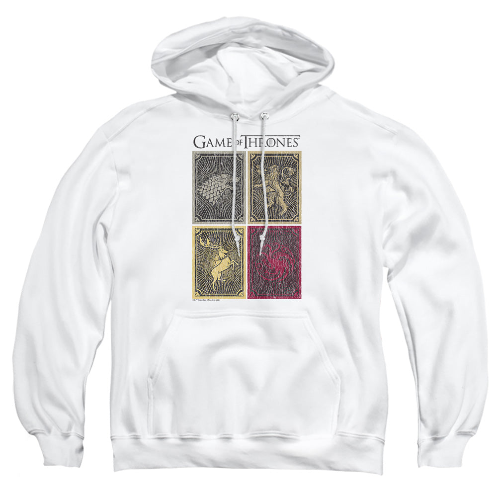 Game Of Thrones House Squares Mens Hoodie White