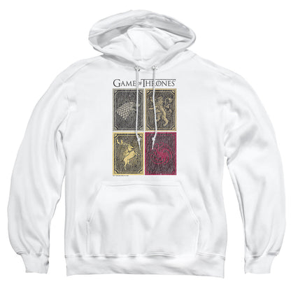 Game Of Thrones House Squares Mens Hoodie White