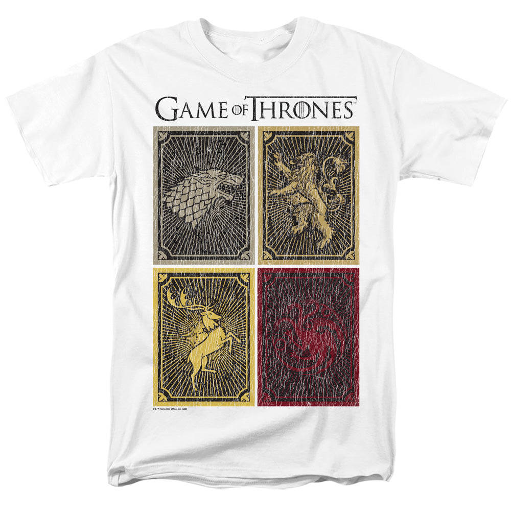 Game Of Thrones House Squares Mens T Shirt White
