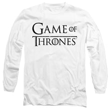 Load image into Gallery viewer, Game Of Thrones Logo 2 Mens Long Sleeve Shirt White Officially Licensed
