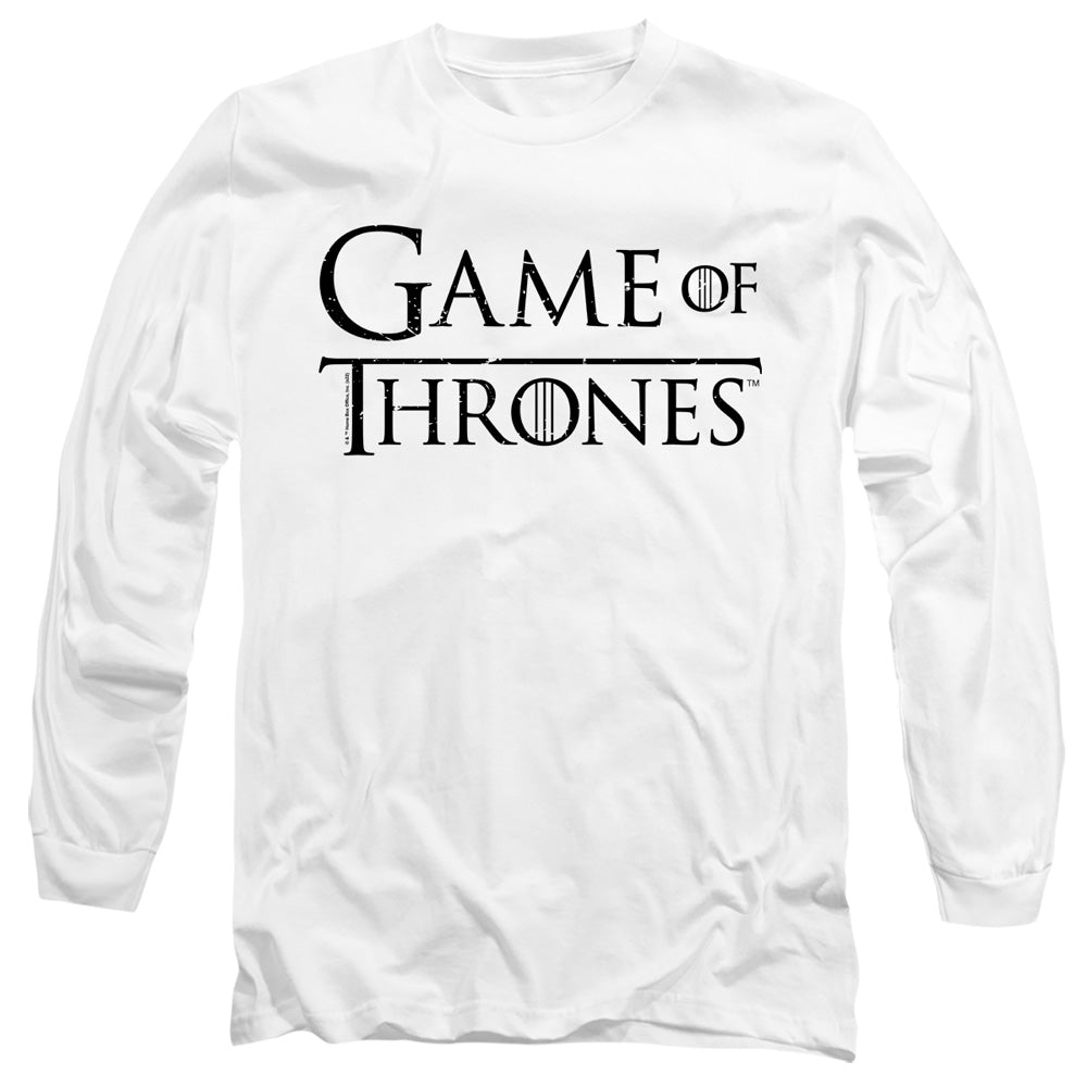 Game Of Thrones Logo 2 Mens Long Sleeve Shirt White Officially Licensed