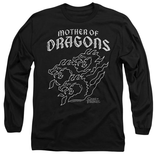 Game Of Thrones Mother Of Dragons Mens Long Sleeve Shirt Black Officially Licensed