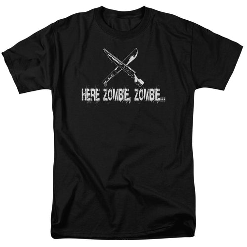Here Zombie Zombie Mens T Shirt Black