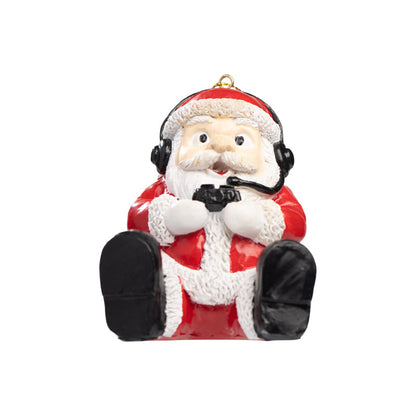 Gamer Santa Christmas Tree Ornament