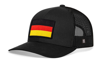 German Flag Trucker Haka Hat Black Germany Snapback