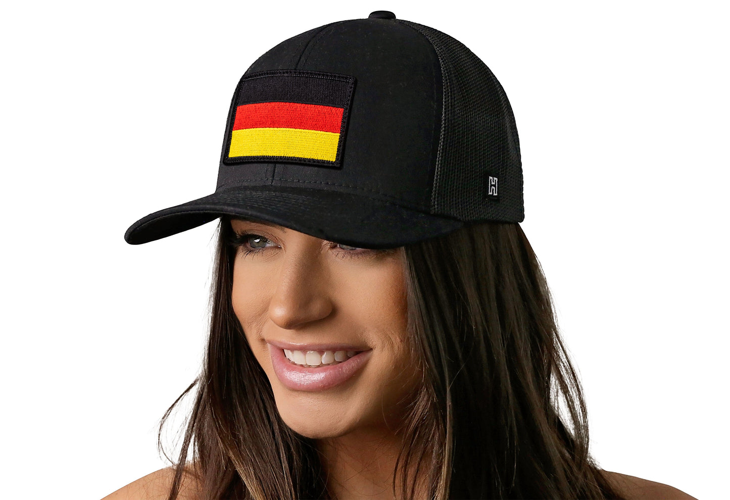 German Flag Trucker Haka Hat Black Germany Snapback