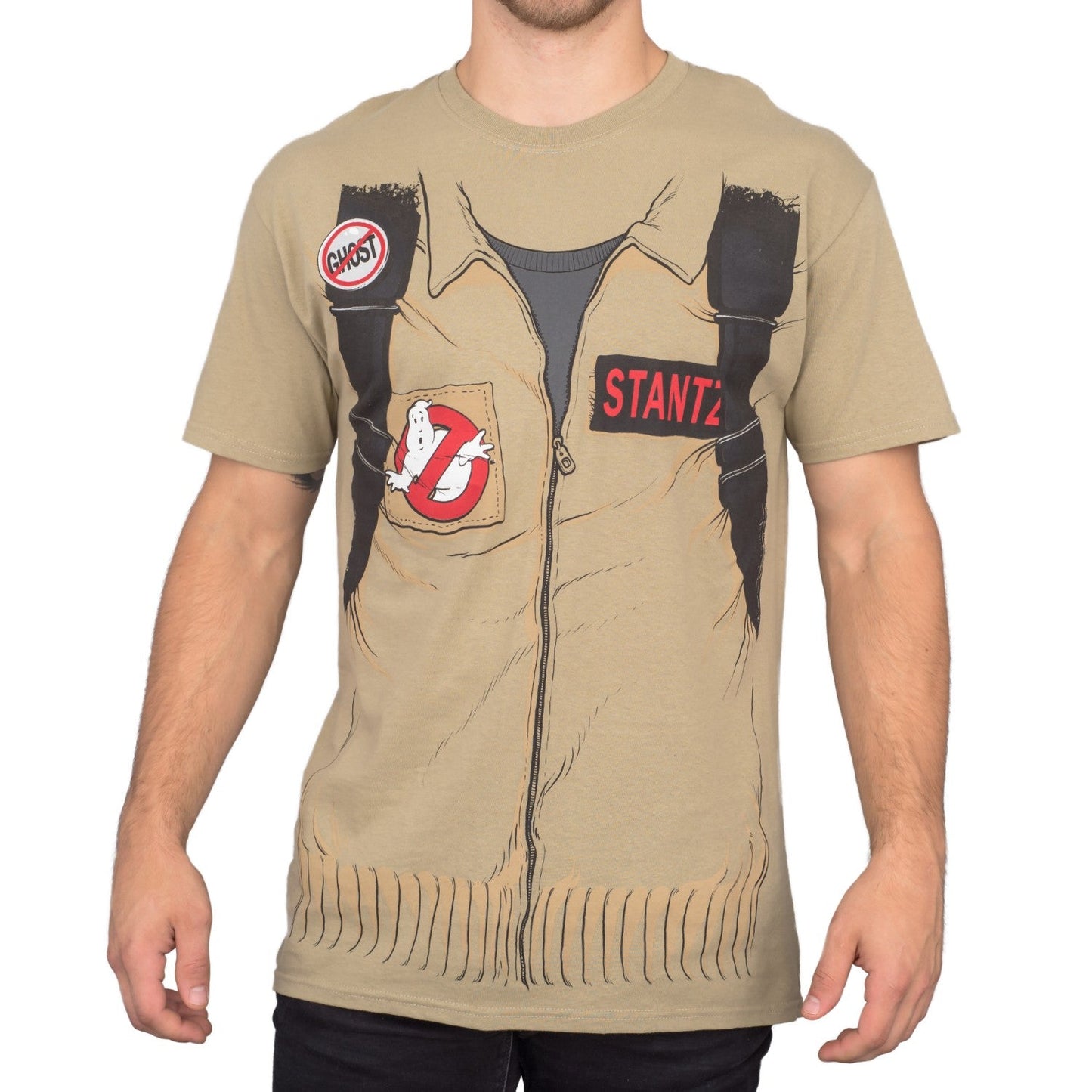 Ghostbuster Adult Short Sleeve Costume T Shirt with Back Print
