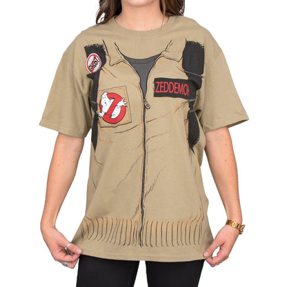 Ghostbuster Adult Short Sleeve Costume T Shirt with Back Print
