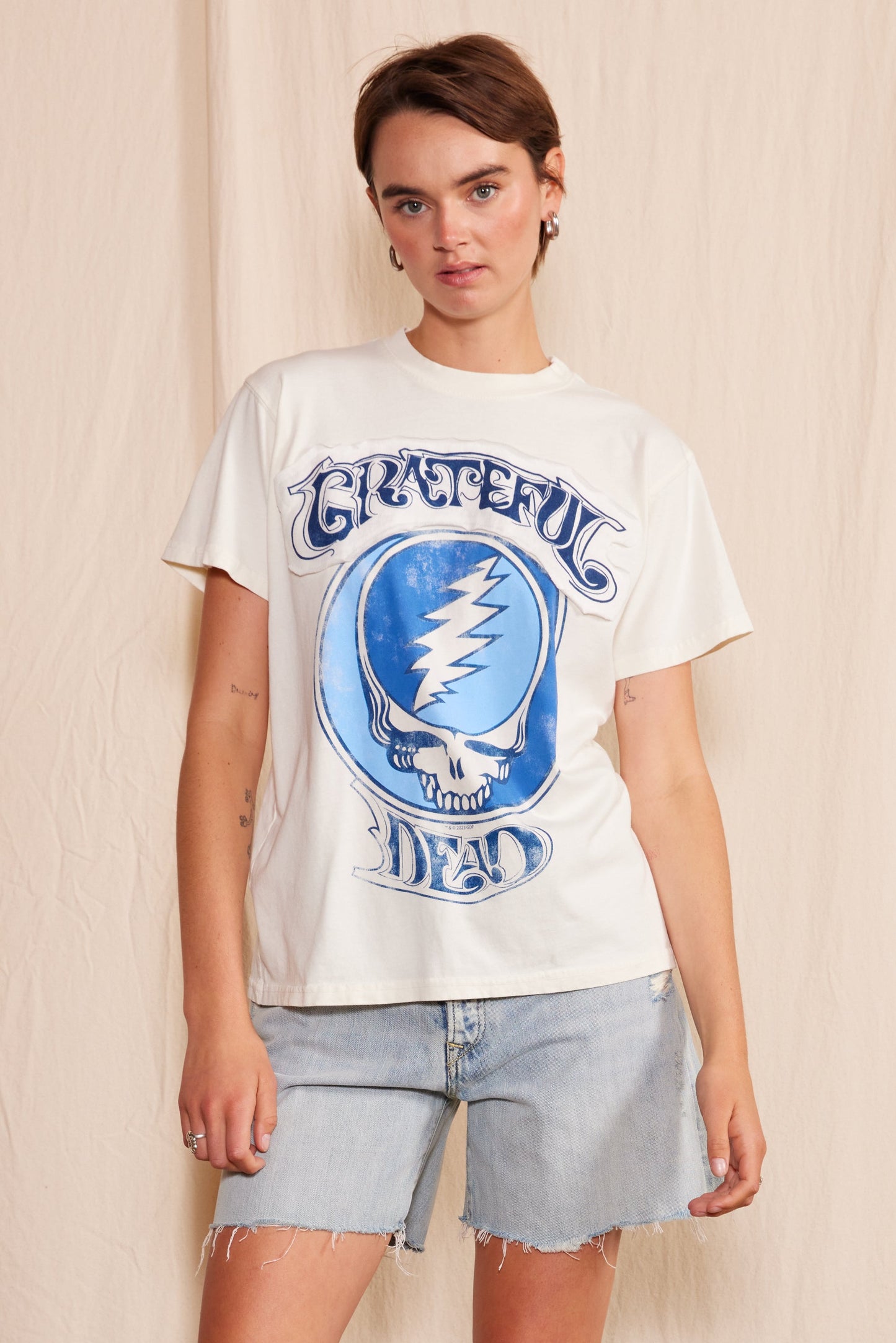 Grateful Dead Stella Blue Tee Womens T Shirt White