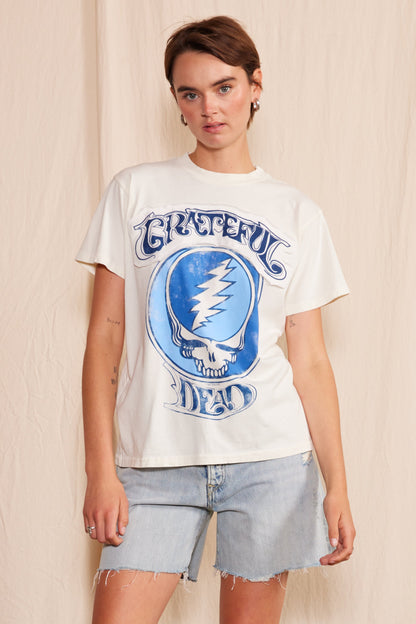 Grateful Dead Stella Blue Tee Womens T Shirt White