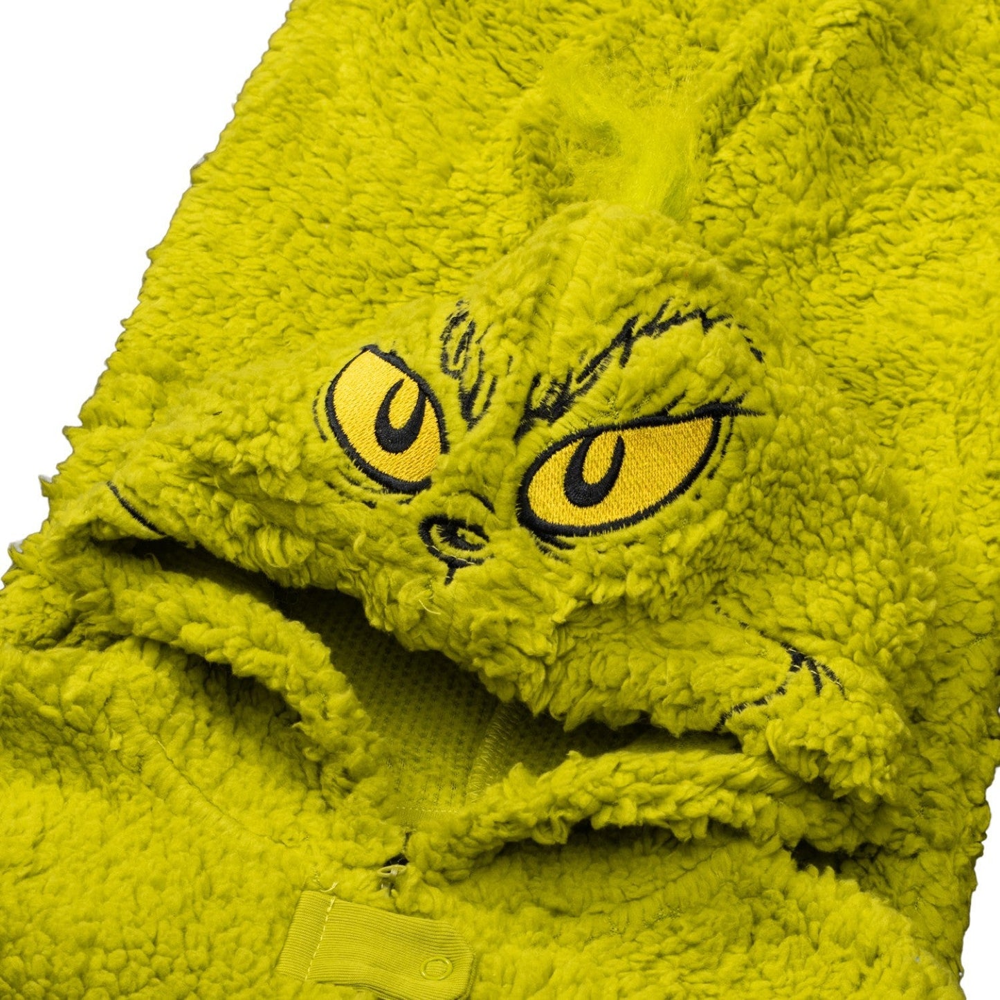 Youth Kids Toddler Grinch Sherpa Union Suit Pajamas Halloween Cosplay Costume