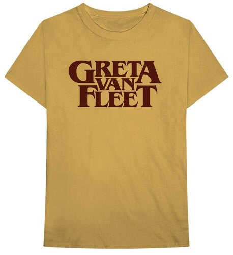 Greta Van Fleet Logo Old Gold Unisex Short Sleeve T-shirt Small Mens T Shirt