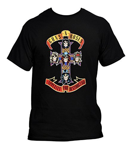 Guns N Roses Men'S Guns N' Roses Cross T Shirt, Black, Xx-Large Mens T Shirt